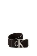 Calvin Klein J Monogram Leather 90 cm Kadın Kemer Black