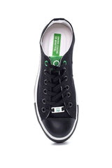 Benetton Renkli Tabanlı Kadın Sneakers Siyah