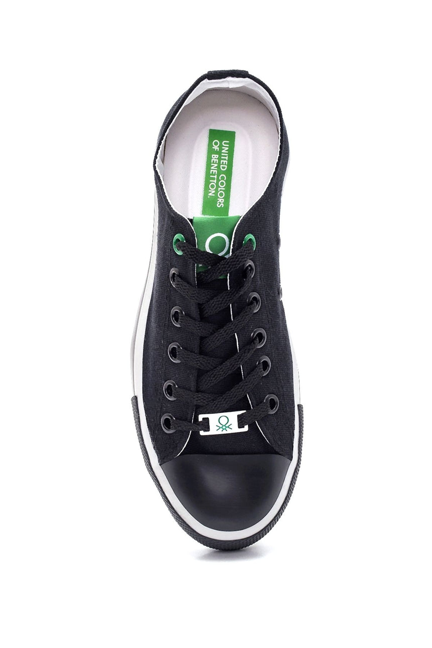 Benetton Renkli Tabanlı Kadın Sneakers Siyah