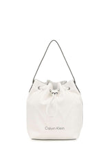 Calvin Klein Ny Shaped Drawstrıng Md Kadın Kol Çantası White