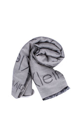 Calvin Klein Logo Jaquard Şal Cement