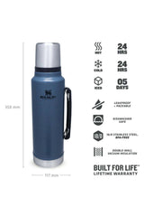 Stanley Efsane Klasik Seri-1 Litre Vakumlu Çelik Termos Koyu Mavi