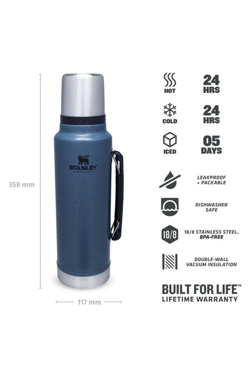 Stanley Efsane Klasik Seri-1 Litre Vakumlu Çelik Termos Koyu Mavi