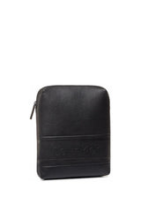 Calvin Klein Striped Logo Pu Flat Reporter Çapraz Askılı Erkek Çantası Black