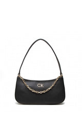Calvin Klein Re-Lock Shoulder Bag W Chain Kadın Omuz Çantası CK Black