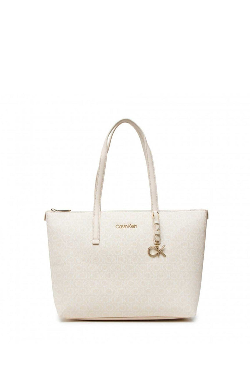 Calvin Klein Ck Must Shopper Md Mono Kadın Omuz Çantası Sand Mono