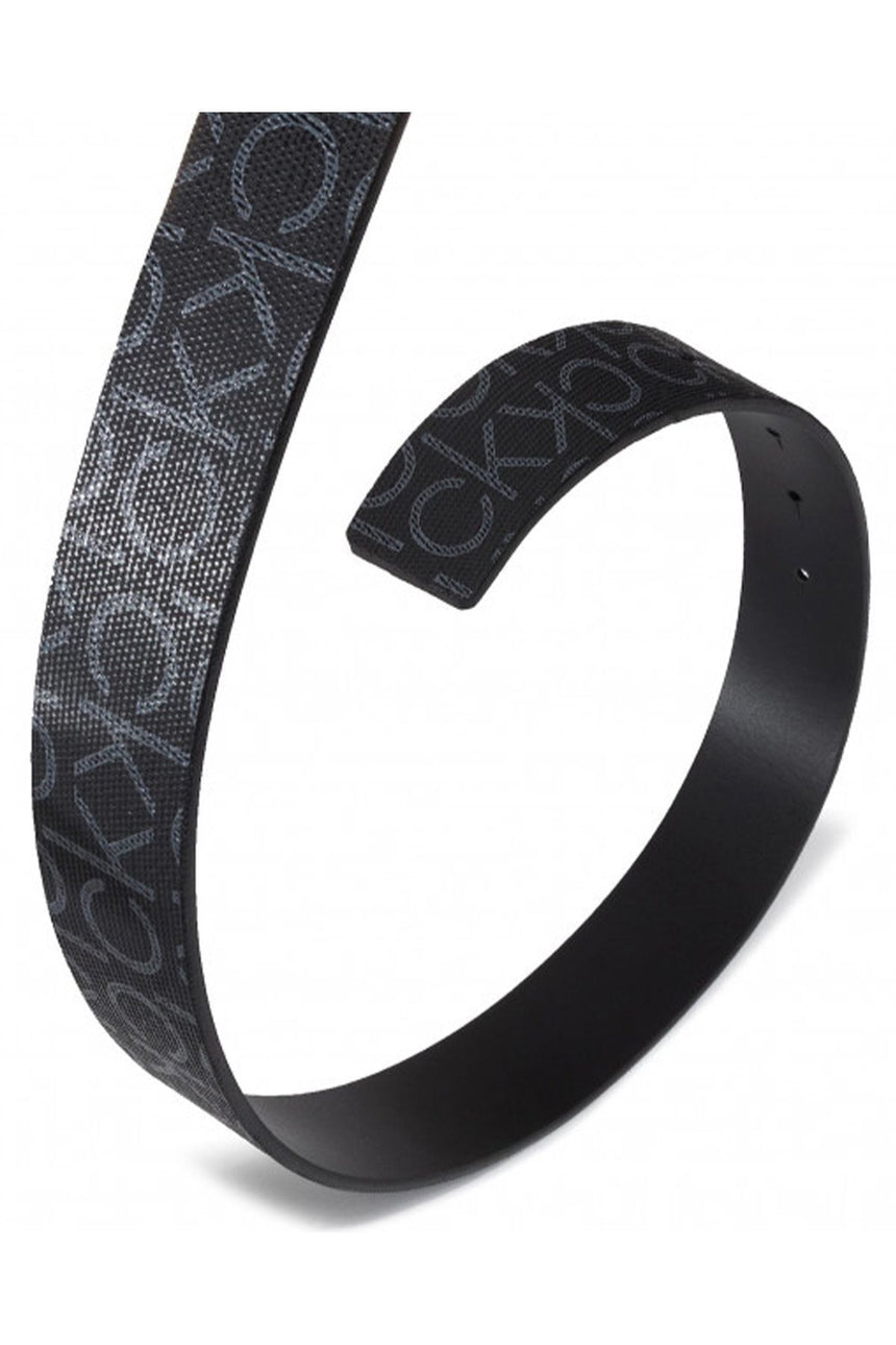 Calvin Klein 100cm / 40 Inch Metal Plaque Monogram Erkek Kemer Black