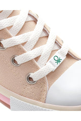 Benetton Renkli Tabanlı Kadın Sneakers Bej
