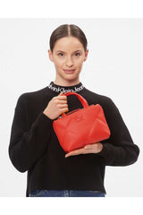 Calvin Klein Re-Lock Quilt Tote Mini Omuz Çantası Orange