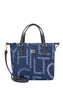 Tommy Hlifiger Poppy Small Tote Rope Kadın El Çantası White / Blue Mix