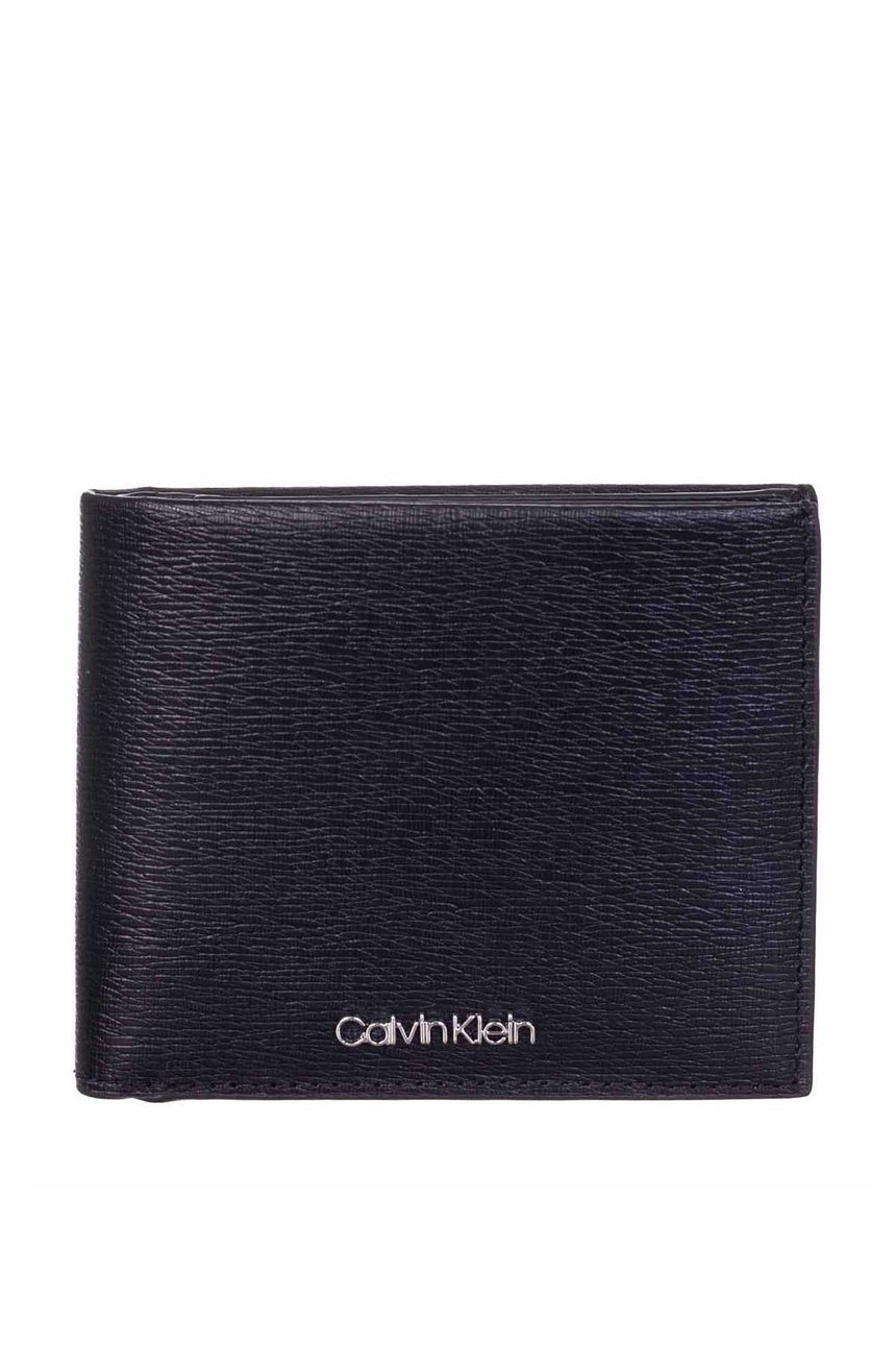 Calvin Klein Minimalism Bifold 5Cc W/Coin Erkek Cüzdan CK Black