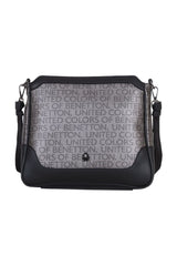 Benetton Mono Çapraz Askılı Kadın Çantası Platin - Siyah