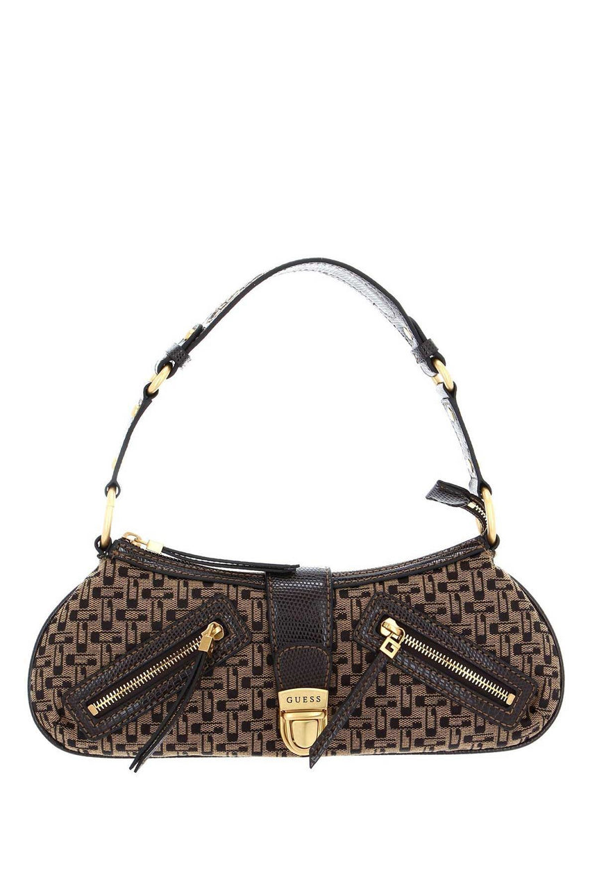 Guess Belle Vintage El Çantası Brown Logo