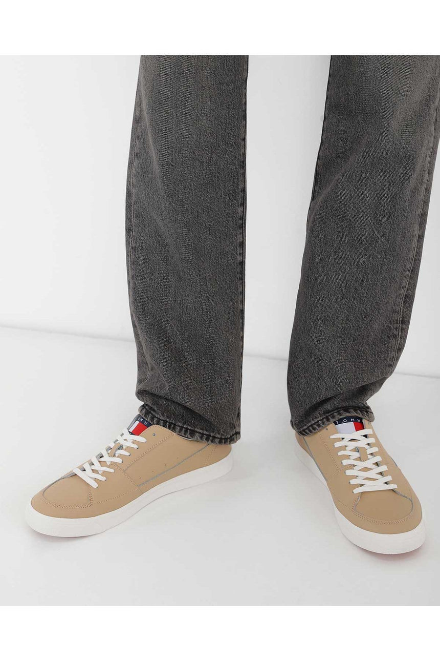Tommy Hilfiger Vulcanized Leather Sneaker Beige