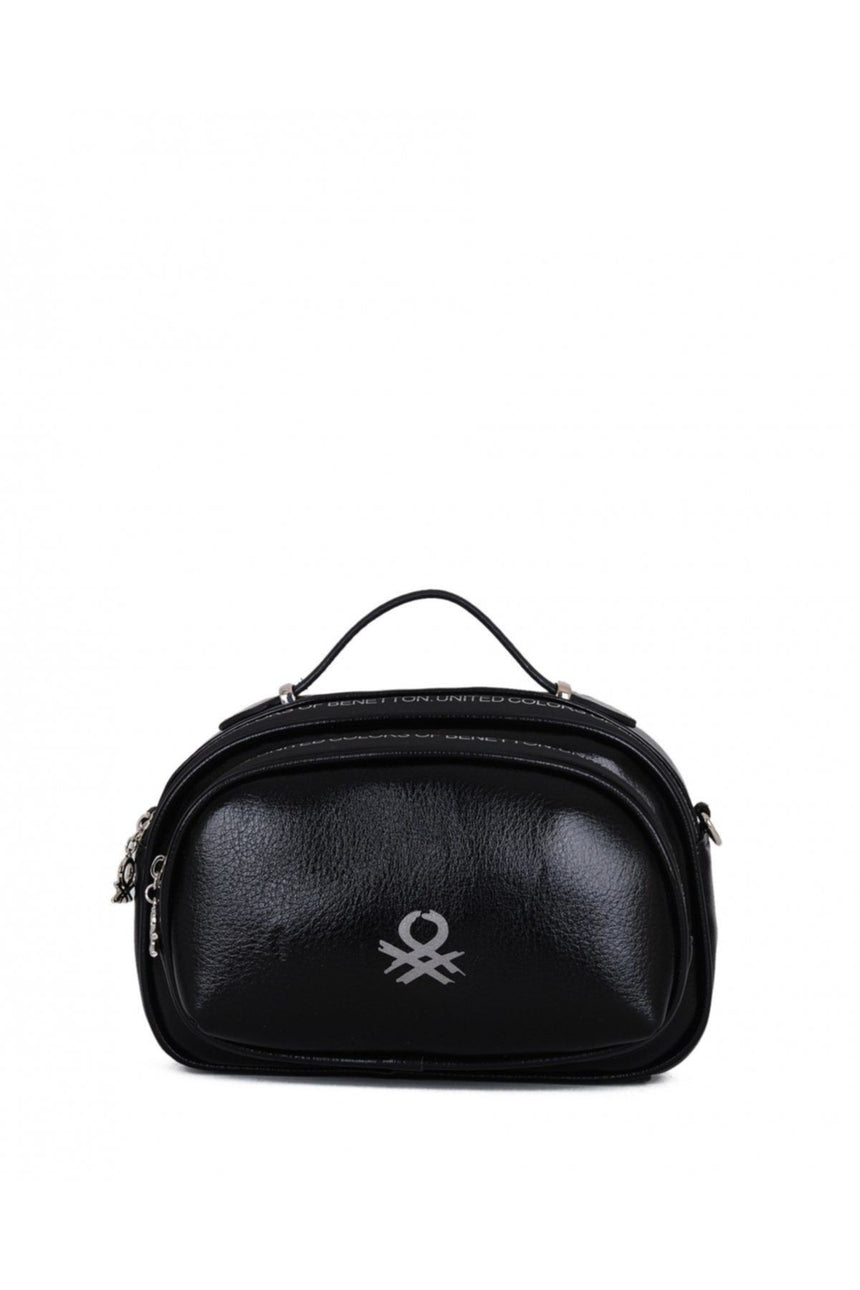 Benetton Çok Bölmeli Çapraz Askılı Kadın Çantası Siyah