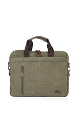Ççs 15,6'' Kanvas Çapraz Askılı Evrak Çantası Yeşil