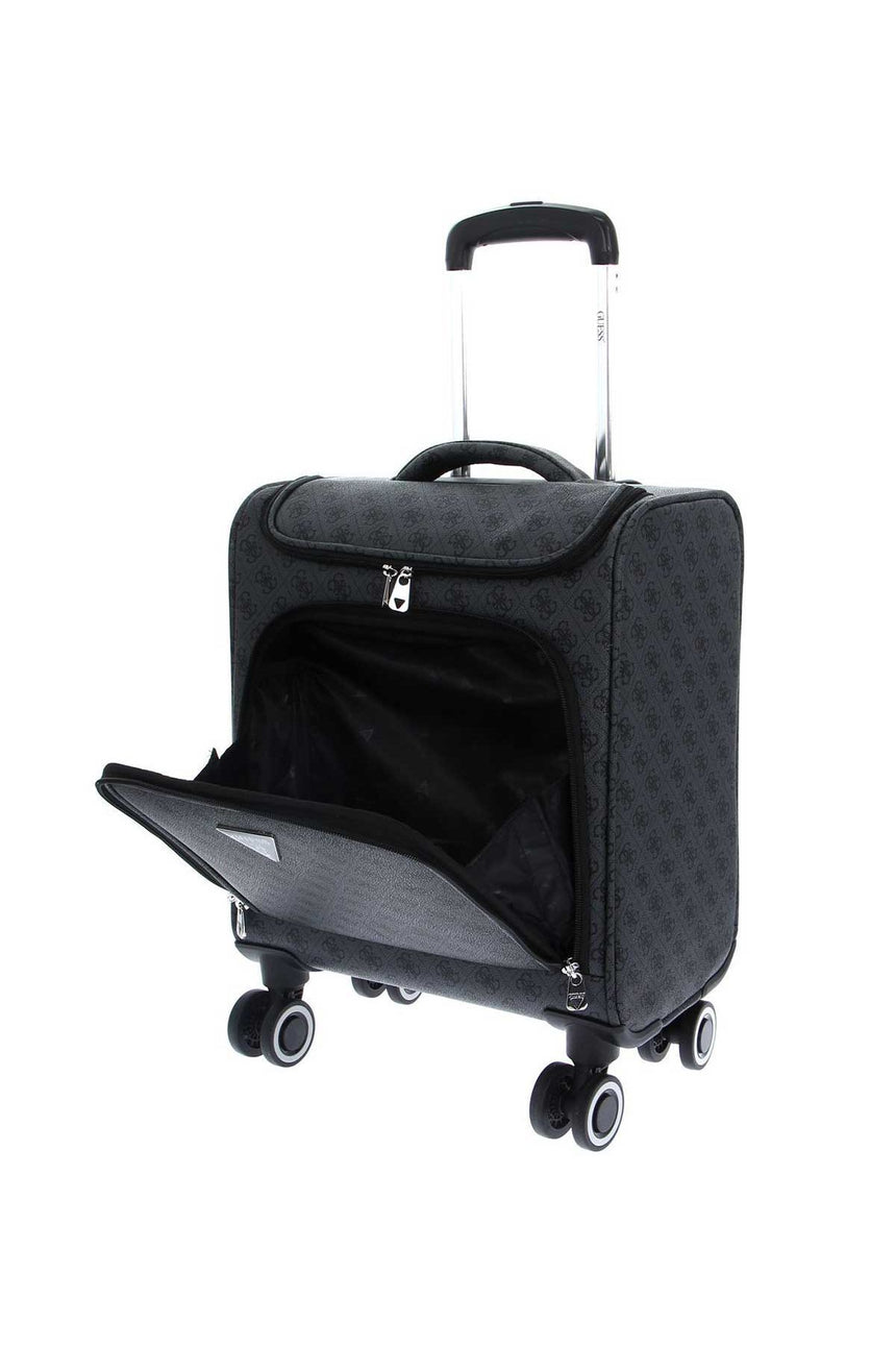 Guess Divvy Wheeeled Travel Kabin Boy Valiz Coal Logo