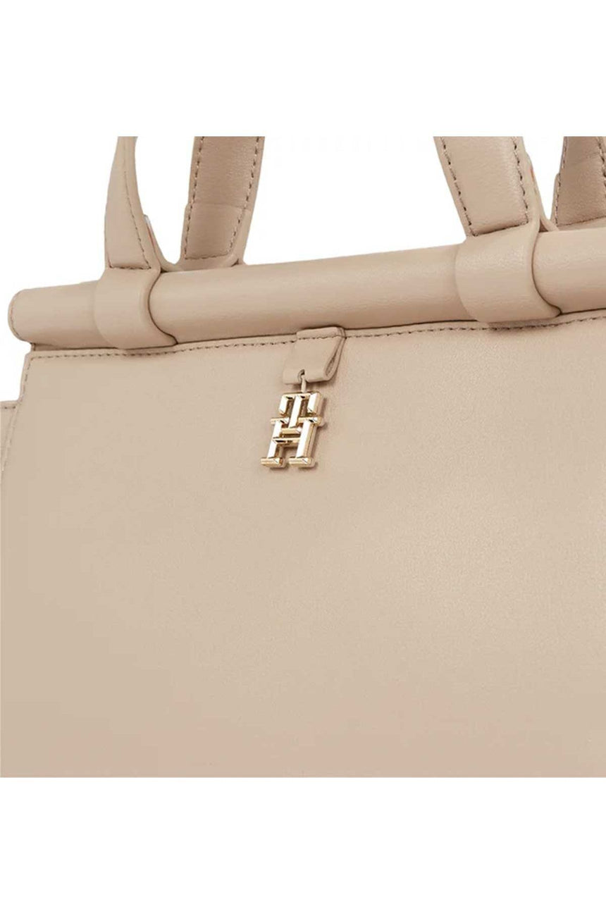 Tommy Hilfiger Handbags Small Tote El Ve Omuz Çantası Beige