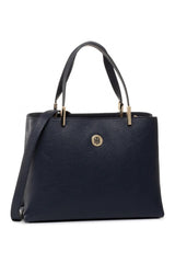 Tommy Hilfiger Core Med Satchel Kadın El Çantası Sky Captain