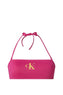 Calvin Klein Ck Monogram Detaylı Bağcıklı Straplez Kadın Bikini Üstü Royal Pink