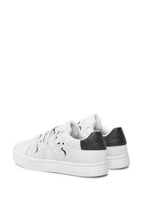 Calvin Klein Classic Cupsole Logo Baskılı Snekaers Bright White/Creamy White/Black