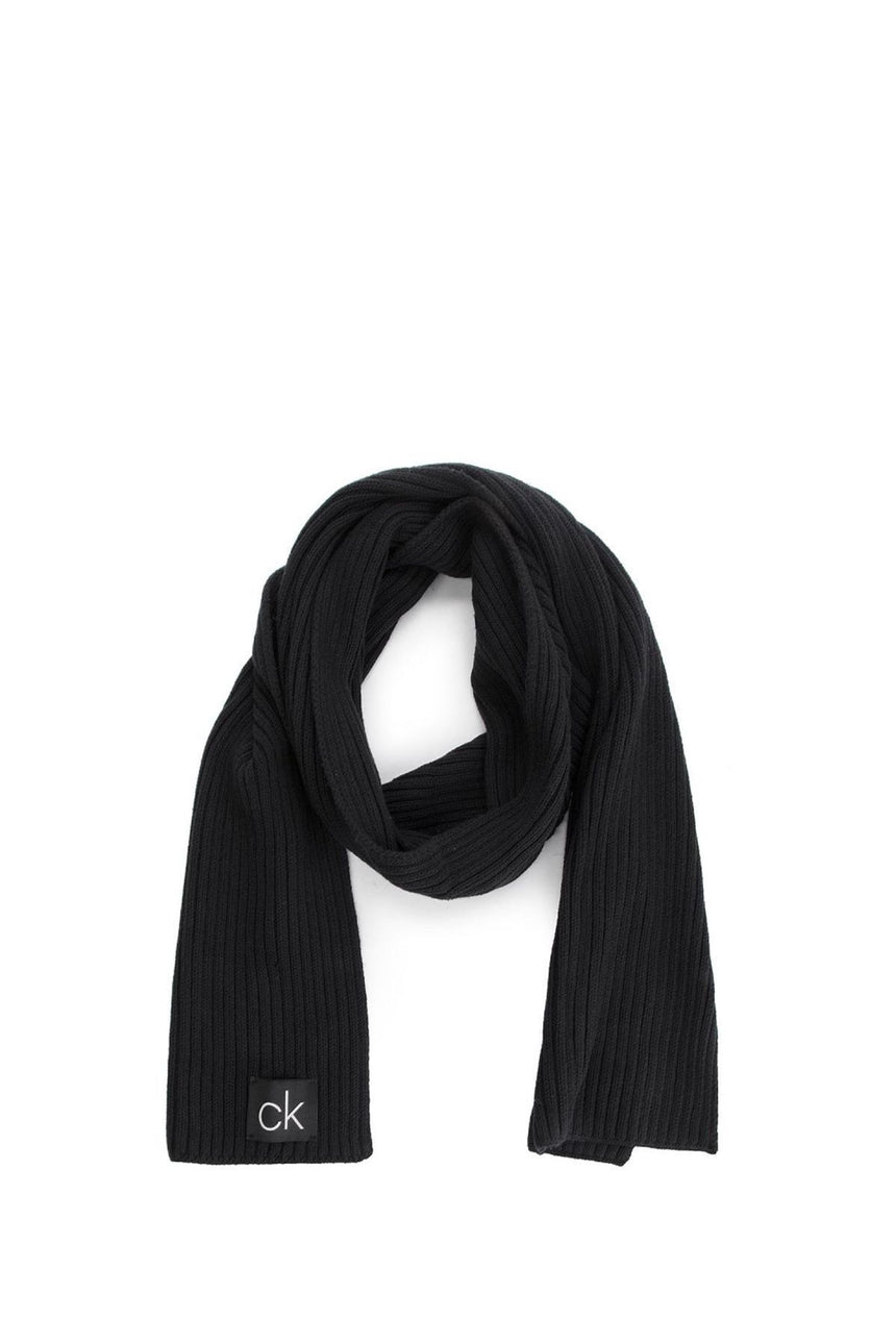 Calvin Klein Basic Rib Erkek Atkı Ve Bere Takımı Black