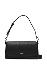 Calvin Klein Must Shoulder Bag Monogram Baskılı Omuz Çantası Black