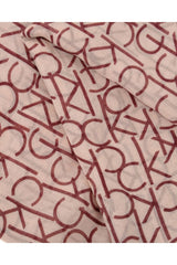 Calvin Klein Ck Allover Logo Şal Bordeaux