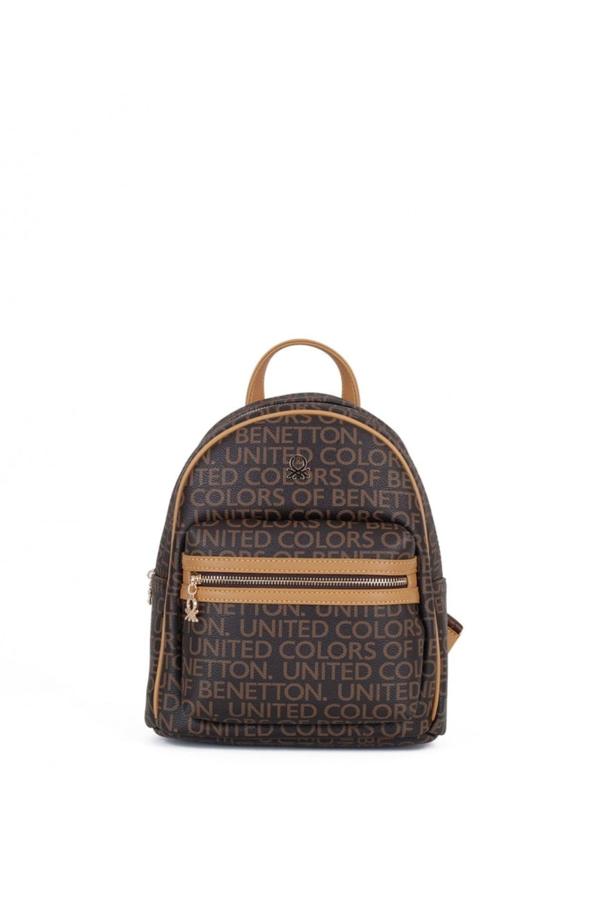 Benetton Mono 2 Kadın Sırt Çantası Kahve - Hardal