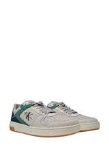 Calvin Klein Basket Cupsole Low Sneakers Eggshell/Creamy White/Teal/Brown