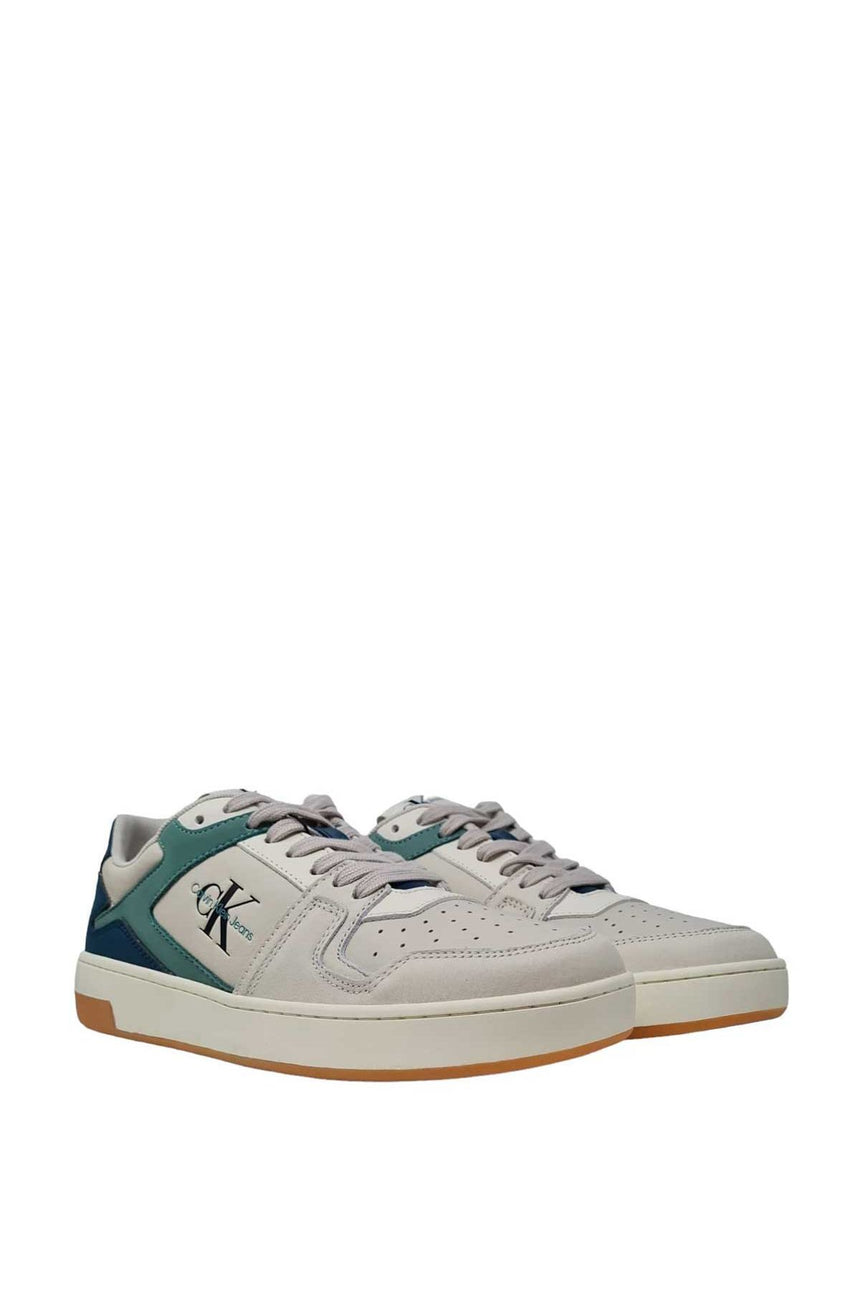 Calvin Klein Basket Cupsole Low Sneakers Eggshell/Creamy White/Teal/Brown
