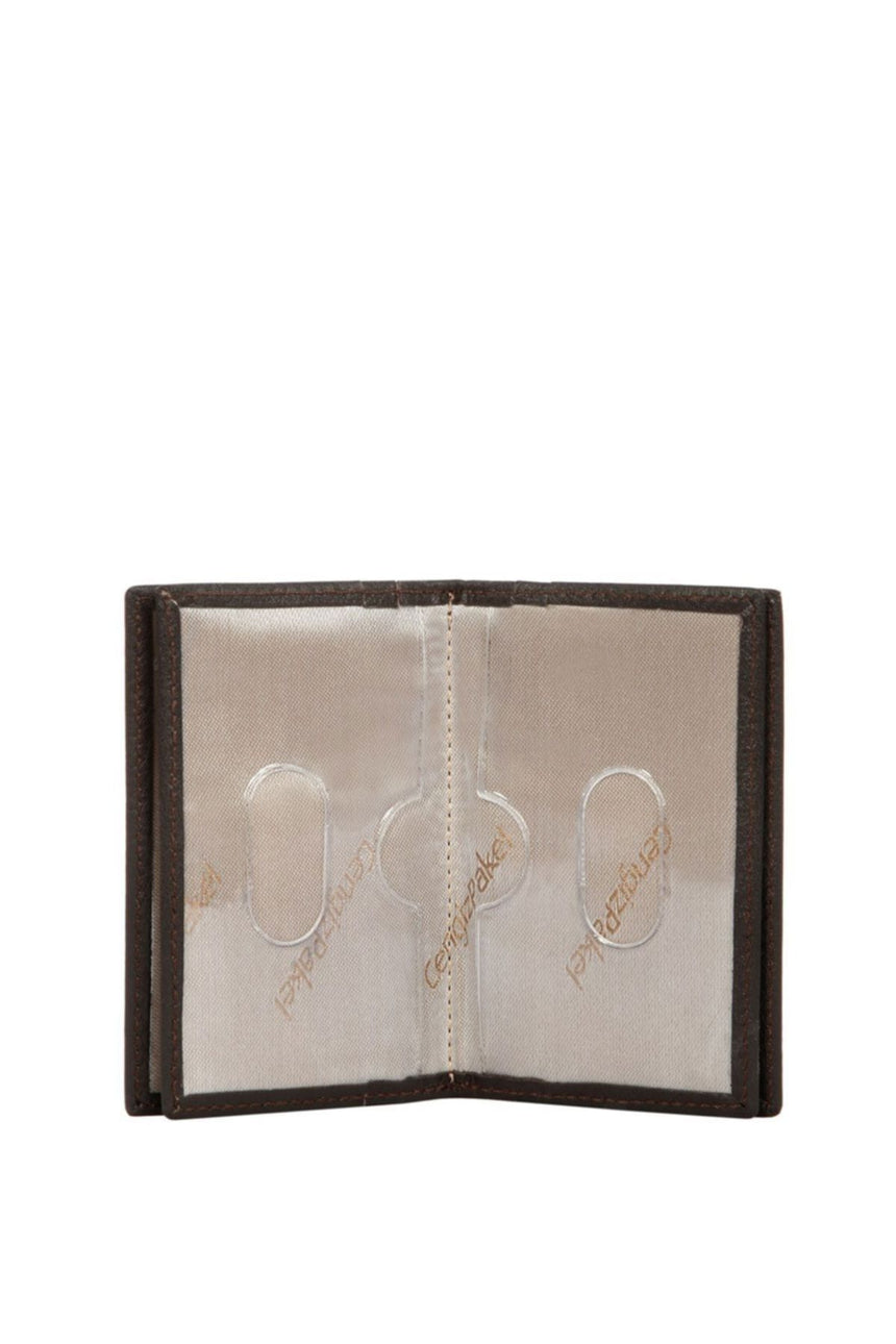 Cengiz 4 Blok Şeffaf Bölmeli Erkek Portföyü Kahve