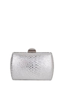 Axpe Zincirli Abiye Çanta Gümüş