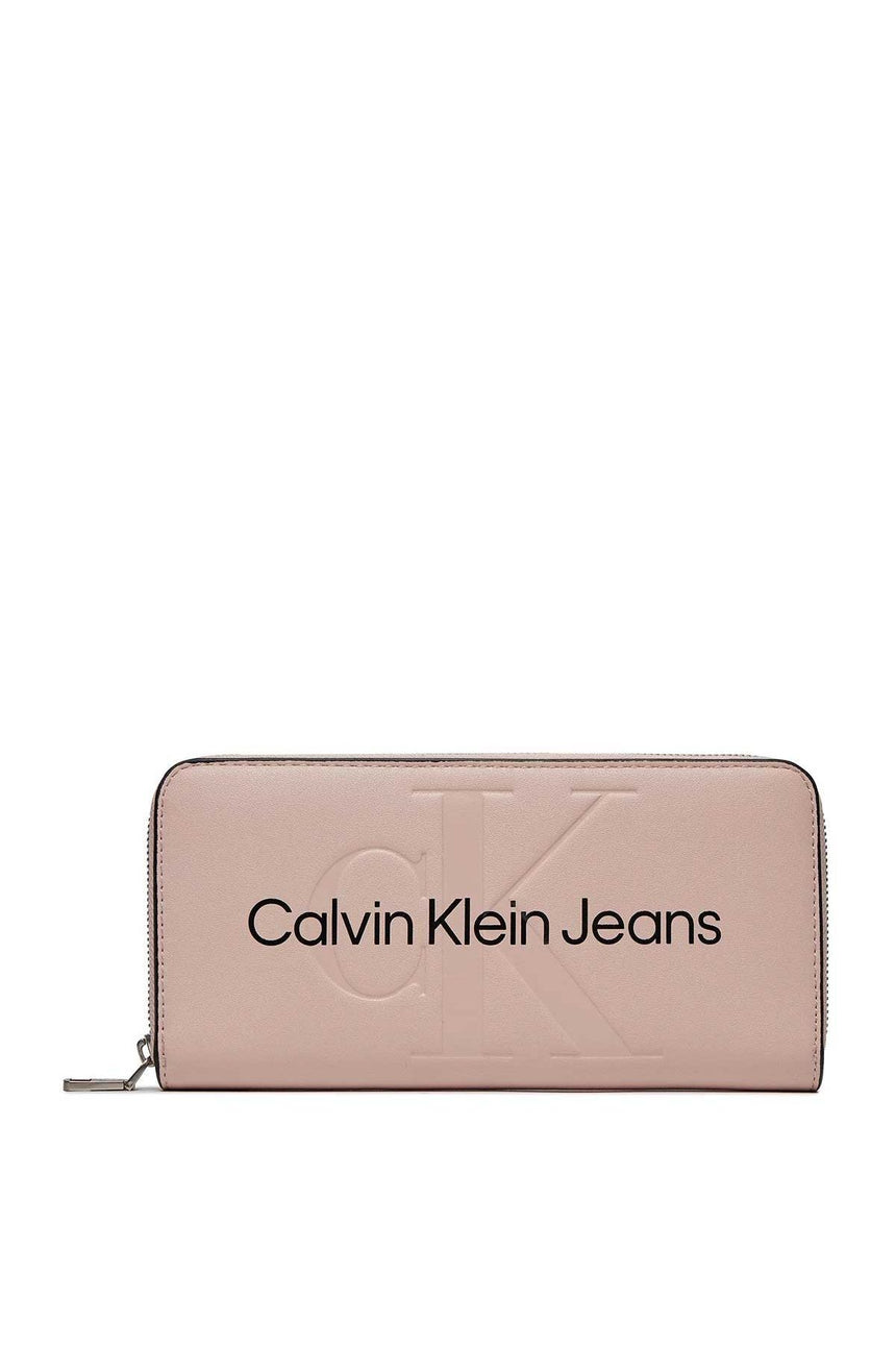 Calvin Klein Sculpted Mono Zip Around Cüzdan Pink
