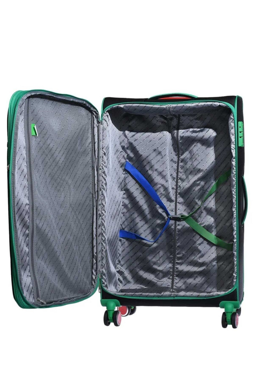 Benetton Orta Boy 60 Cm Kumaş Valiz Siyah