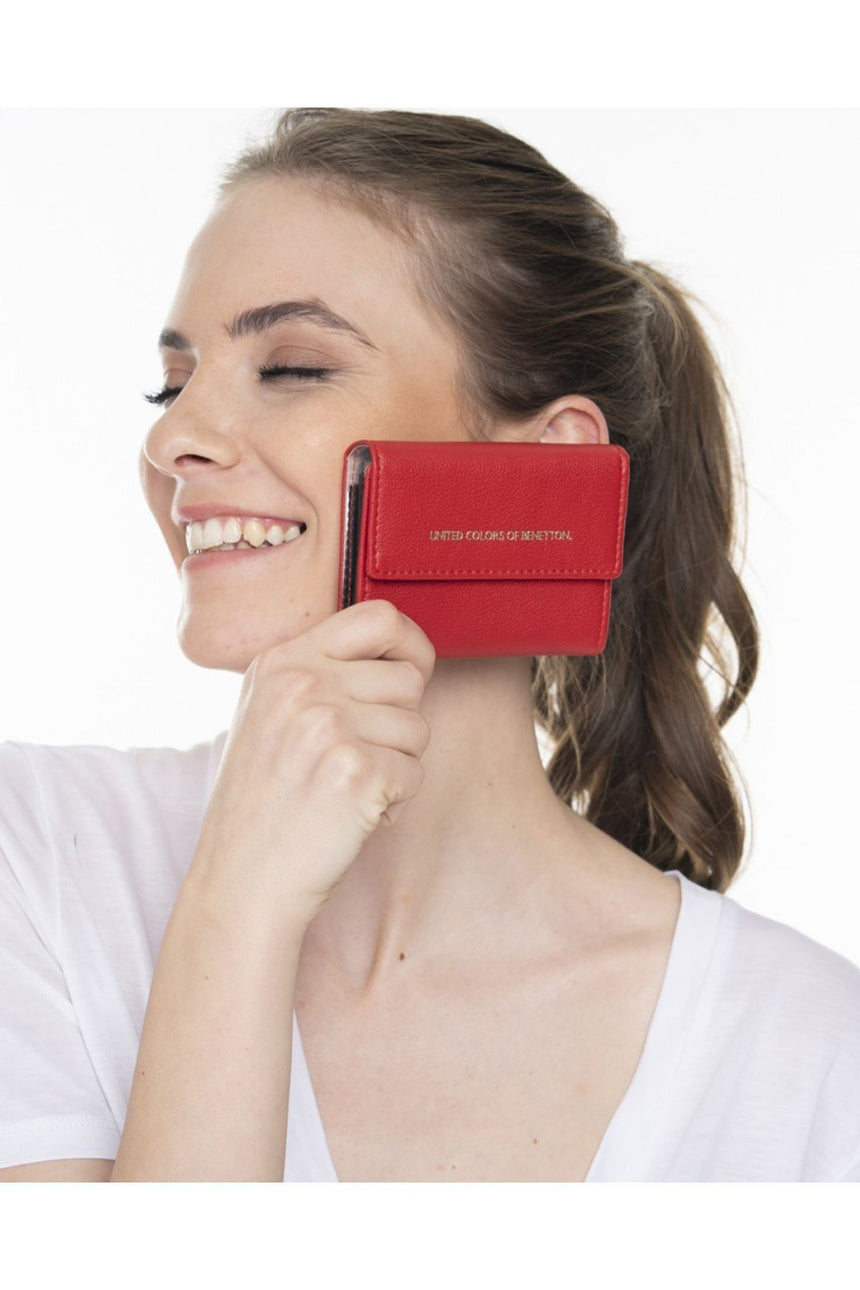 Benetton Minimal Çoklu Kartlık Kırmızı