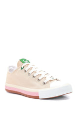 Benetton Renkli Tabanlı Kadın Sneakers Bej