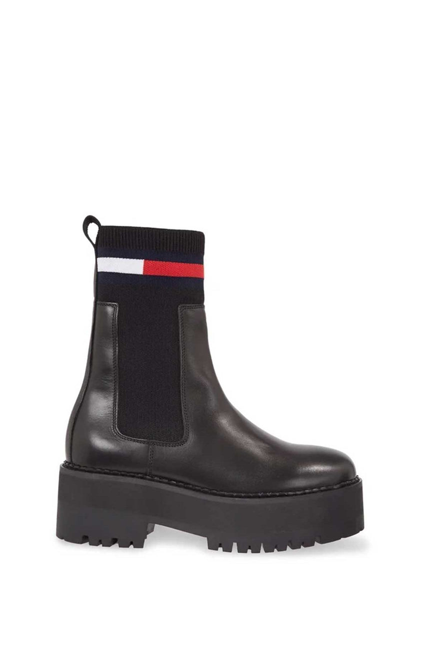 Tommy Hilfiger Flatform Chelsea Low Boot Black