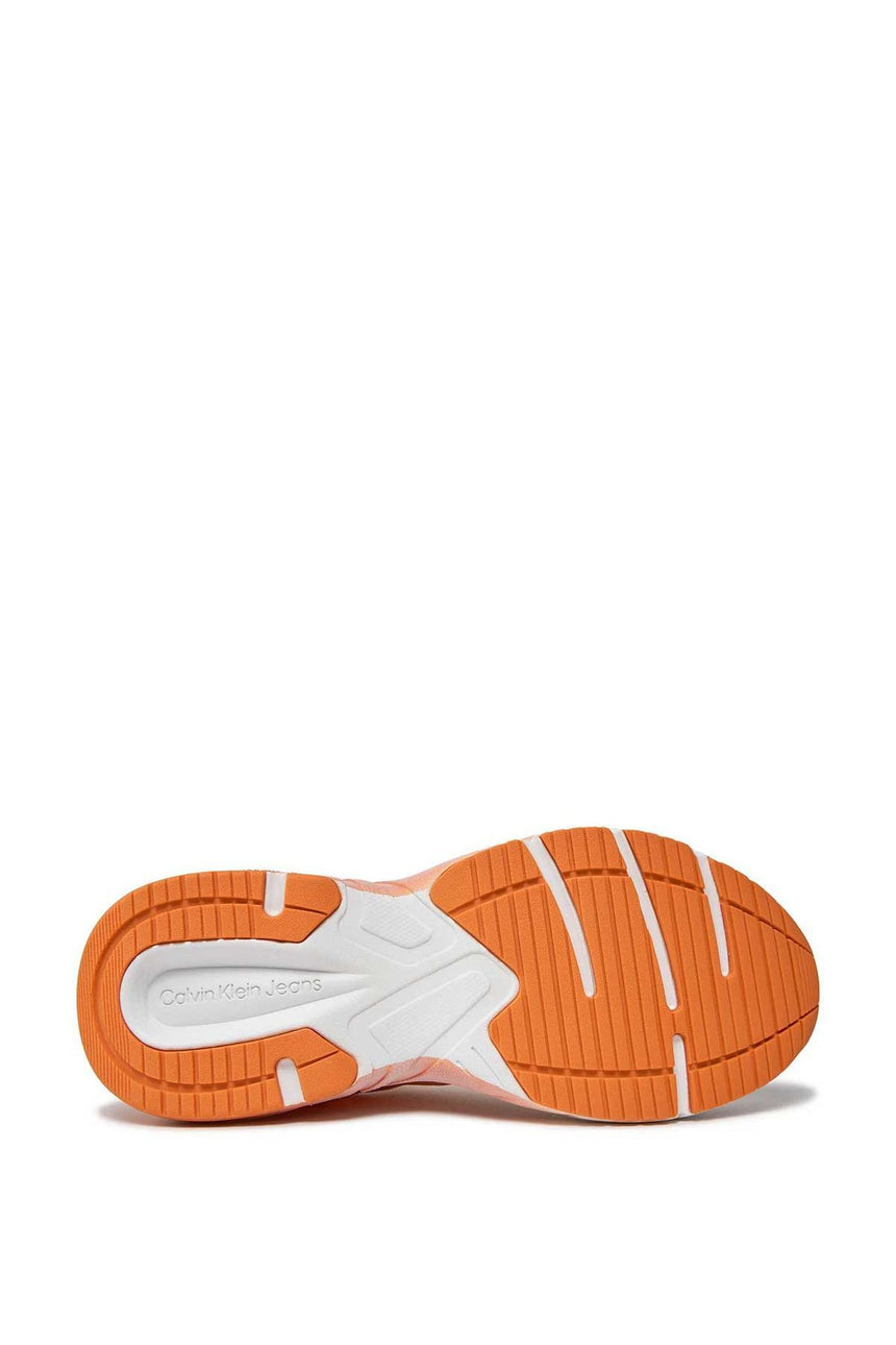 Calvin Klein Retro Tennis Low Lace Up Sneakers Orange