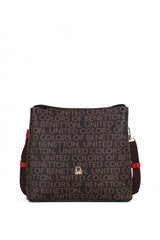 Benetton Mono Çapraz Askılı Kadın Çantası Kahve - Kırmızı