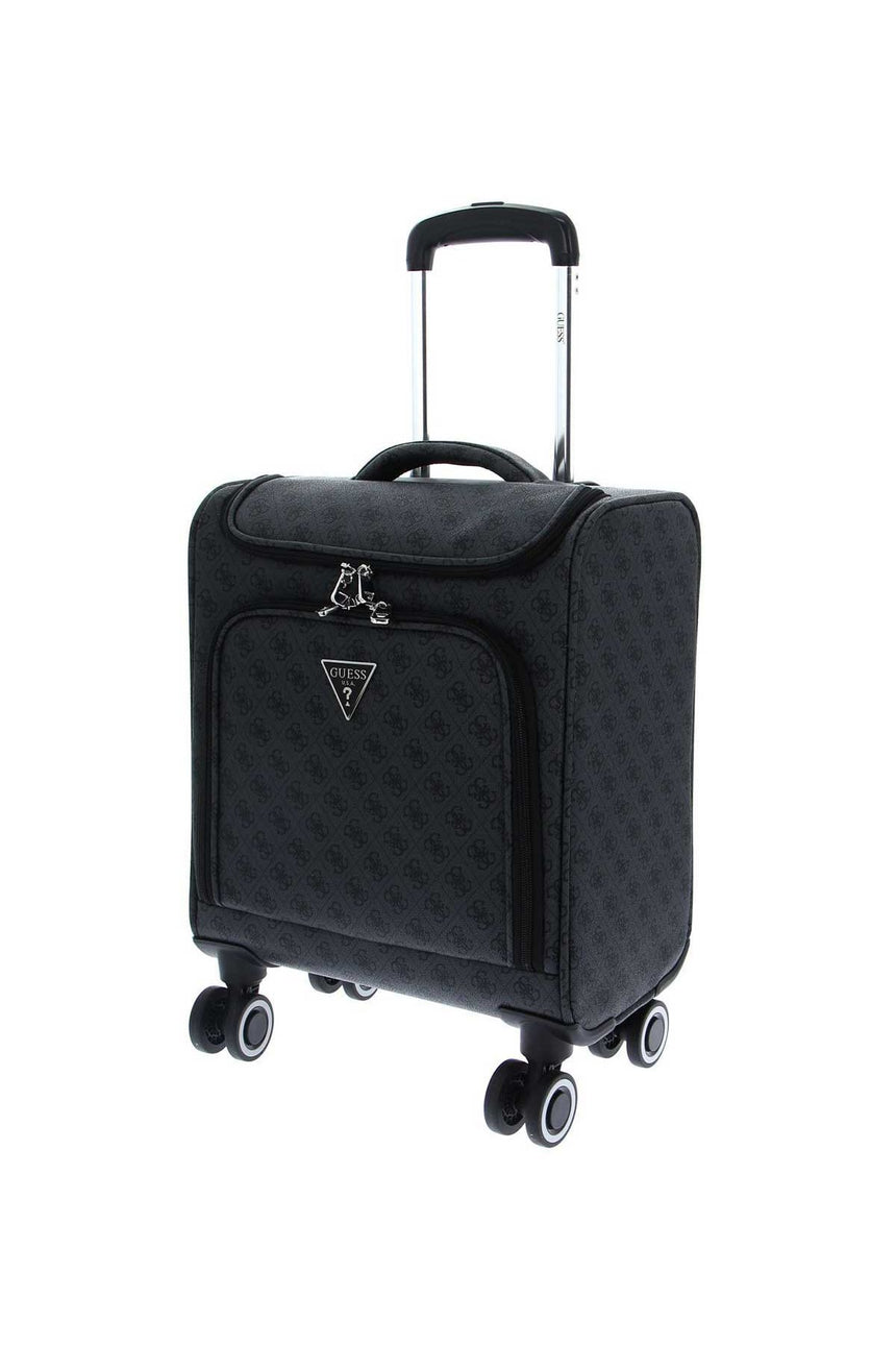 Guess Divvy Wheeeled Travel Kabin Boy Valiz Coal Logo