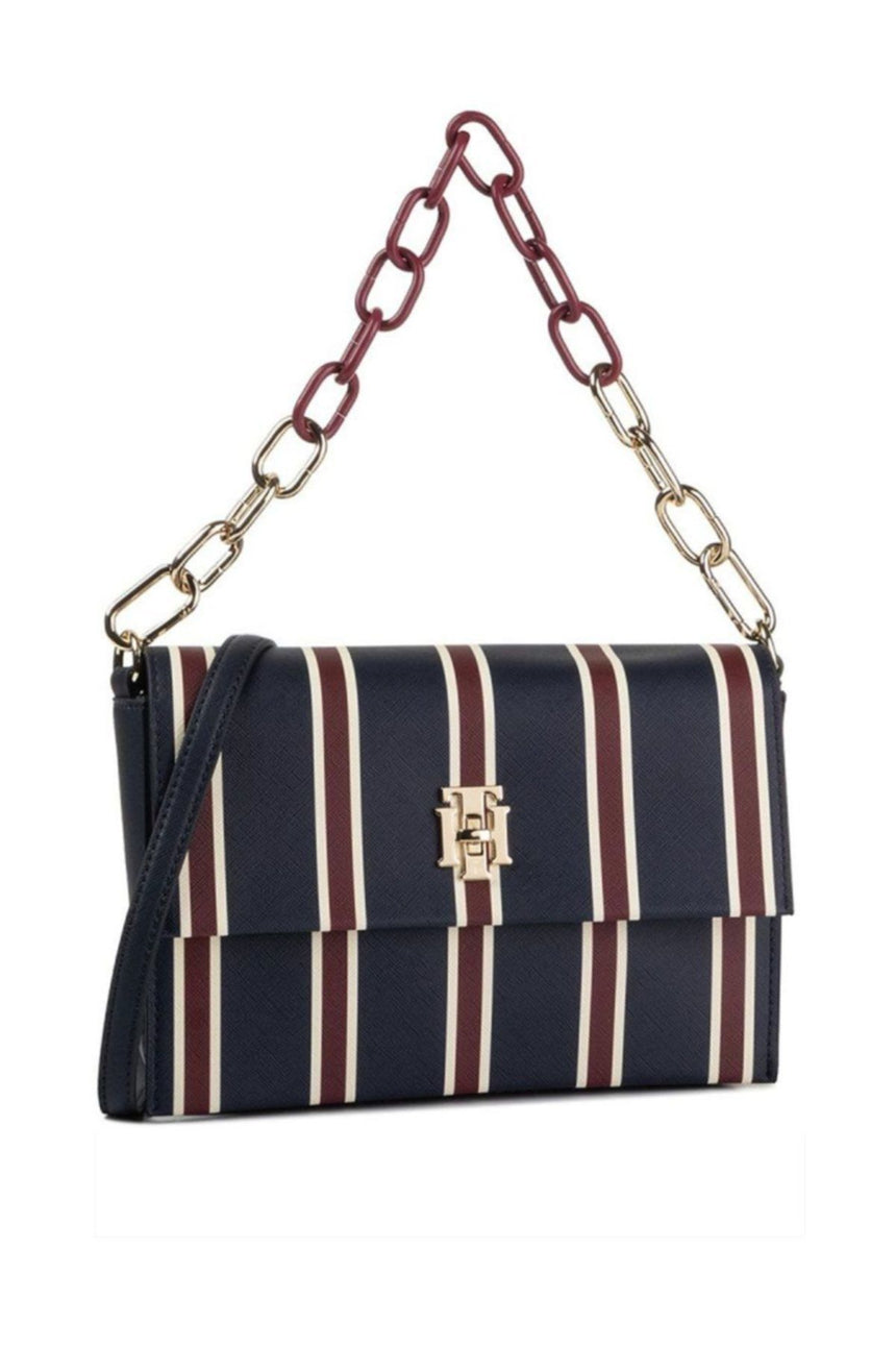 Tommy Hilfiger Saffiano Çapraz Askılı Kadın Çantası Tommy Red Mix