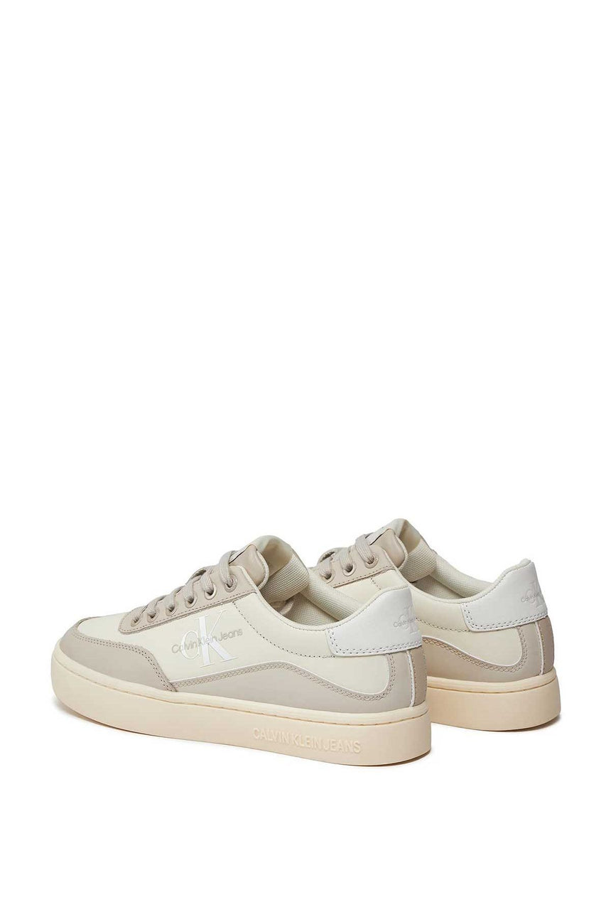 Calvin Klein Classic Cupsole Low Lace Up Sneakers Beige