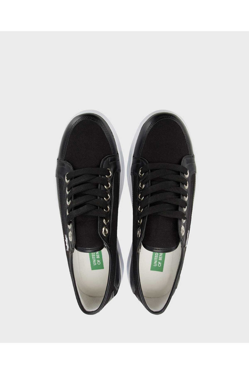 Benetton Kadın Sneakers Siyah - Beyaz