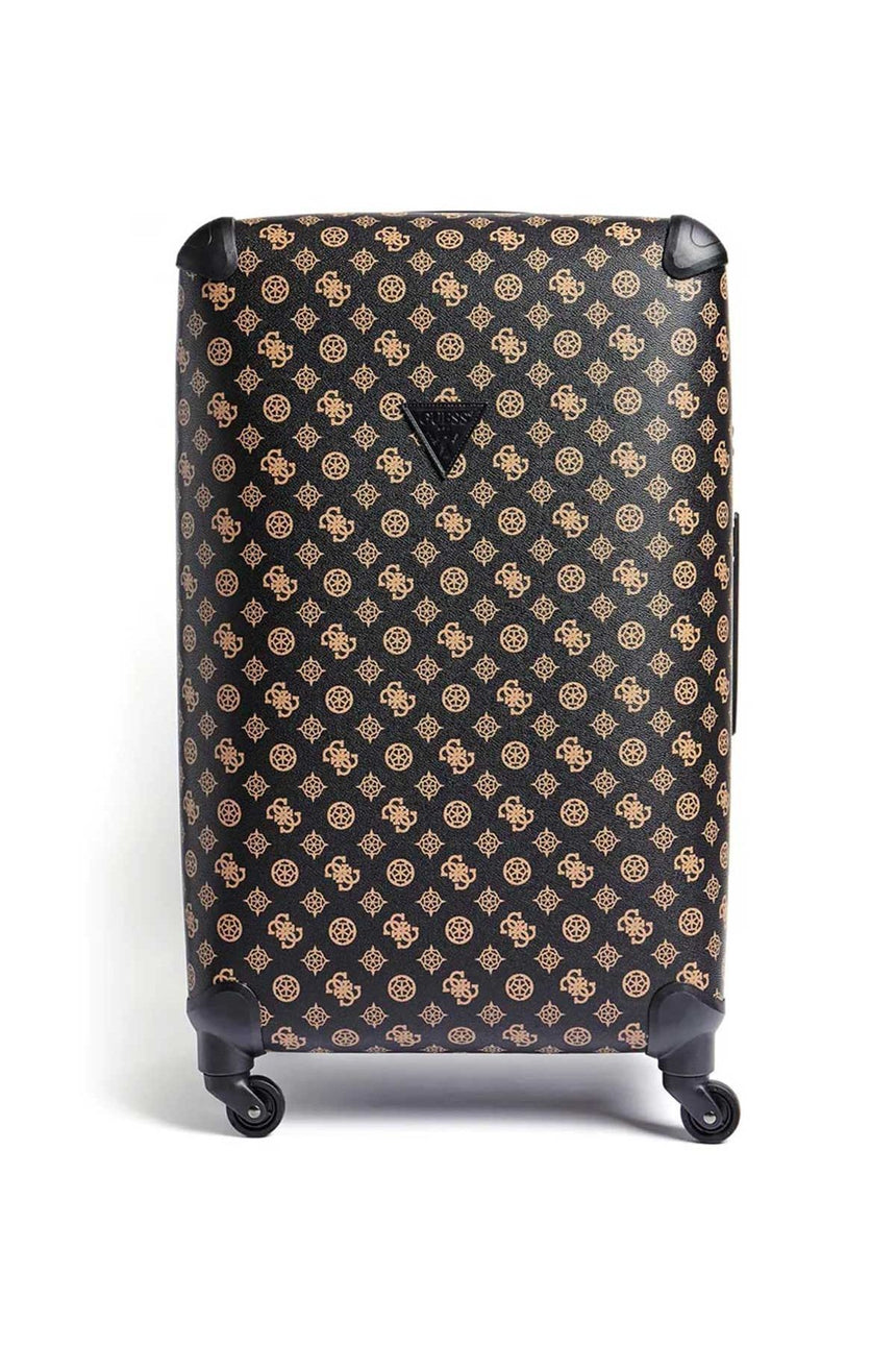 Guess Wılder 4-Wheel 28 In Büyük Boy Valiz Brown