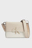 Calvin Klein Logo Crossbody Bag Tuscan Beige / White