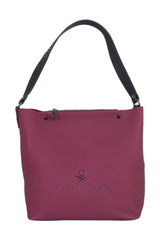 Benetton Kabartma Logolu Kadın Kol Çantası Mürdüm - Siyah