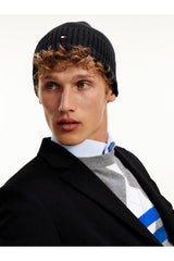 Tommy Hilfiger Pima Cotton Beanie Erkek Bere Black
