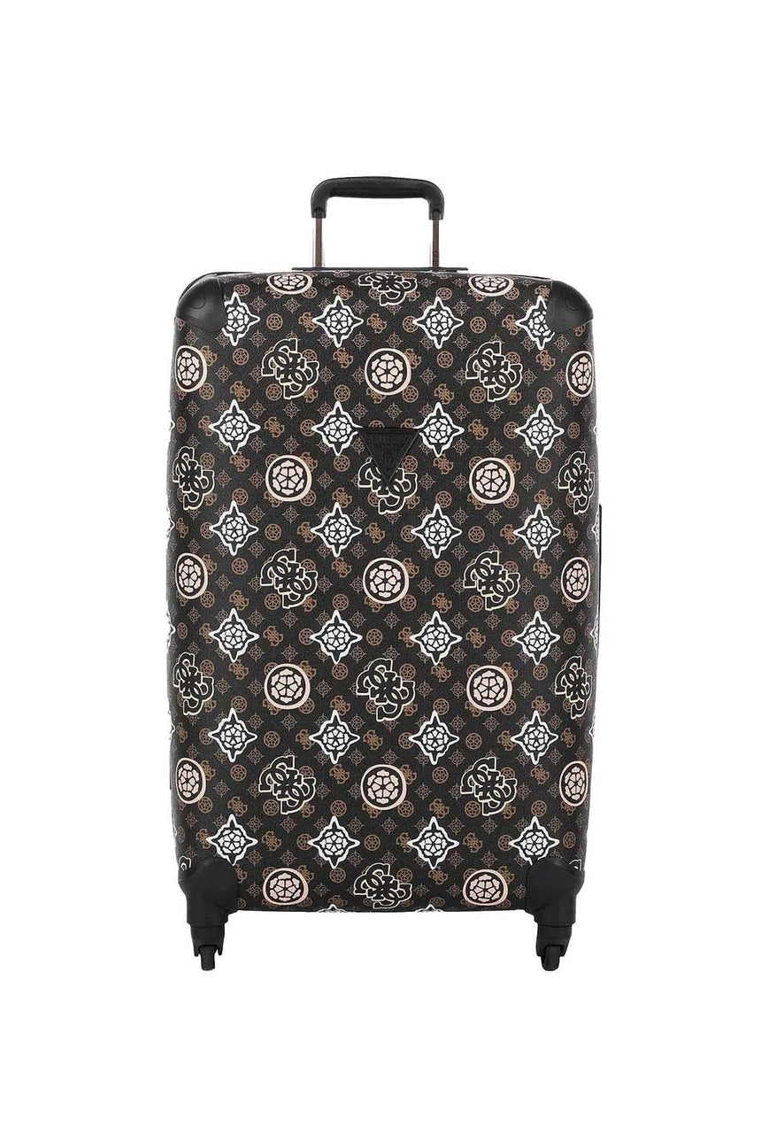 Guess House Party 28 In 4-Wheele Orta Boy Valiz Brown Logo