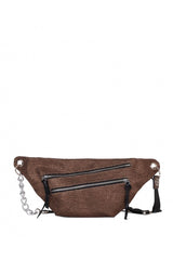 Jacquline Parlak Kadın Bel Çantası Mavi